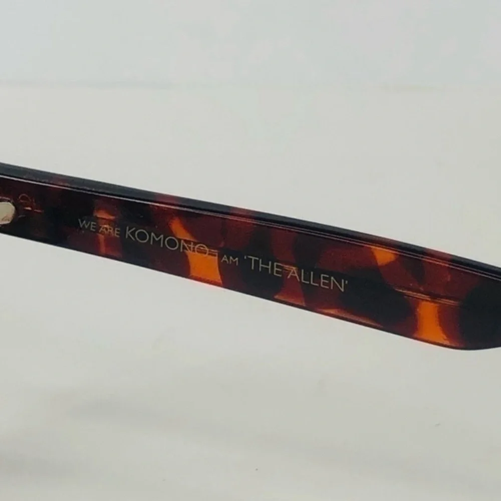 Komono Tortoise Shell Sunglasses wayfarer style brown orange NEW